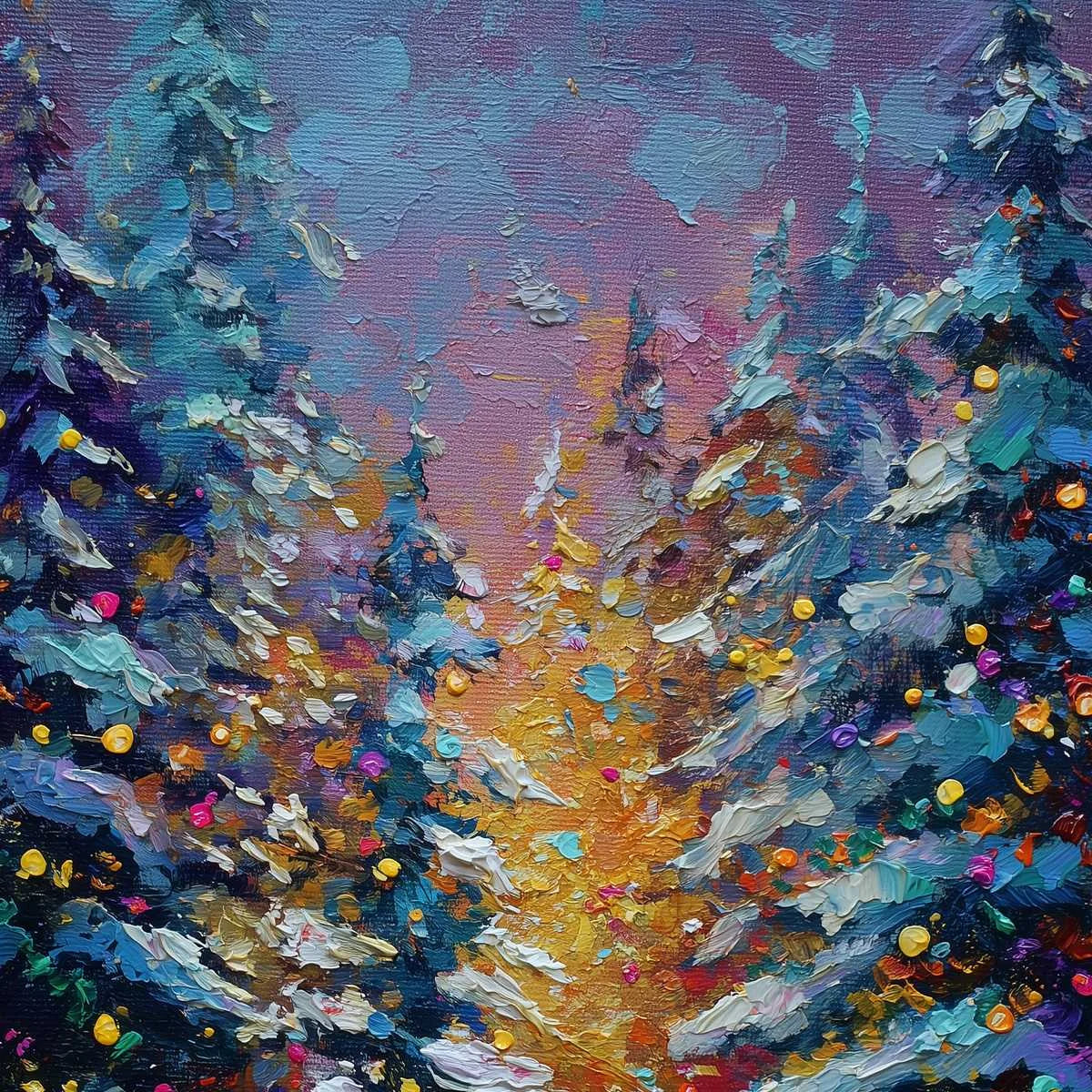 WINTER'S GLOW | rolled canvas, ready for custom framing