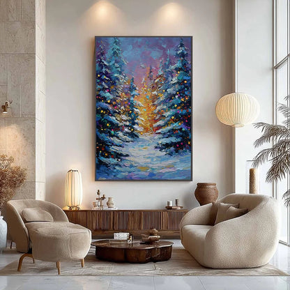 WINTER'S GLOW | black frame version on white wall