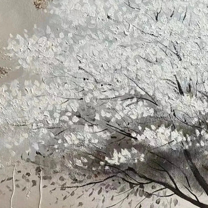 WINTER'S GRACE | rectangular format, hand-painted canvas edge