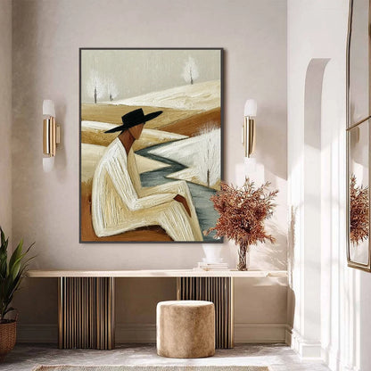 WINTER'S REPOSE | black frame version on white wall