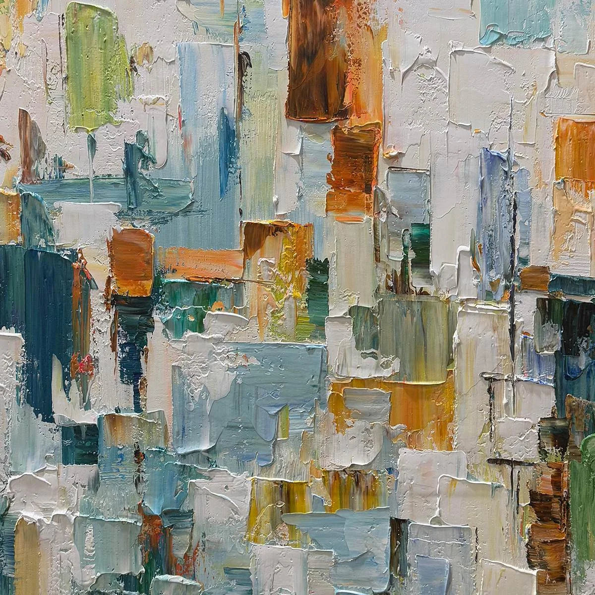 WINTER'S WHISPER | rectangular format, hand-painted canvas edge