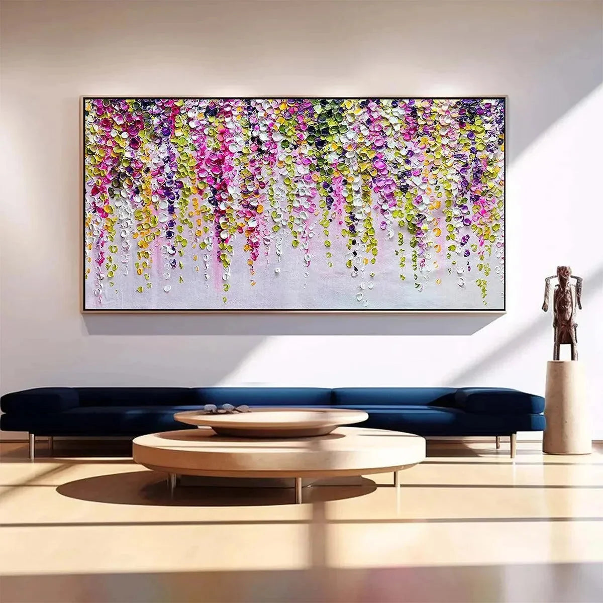 WISTERIA CASCADE | Abstract closeup, raised brushwork detail