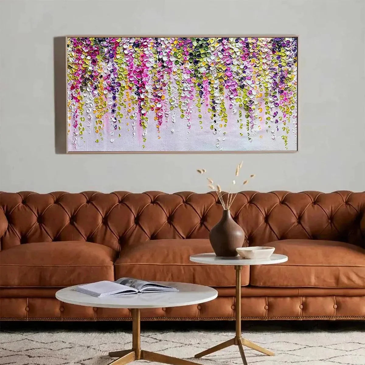 WISTERIA CASCADE | green palette, original  art