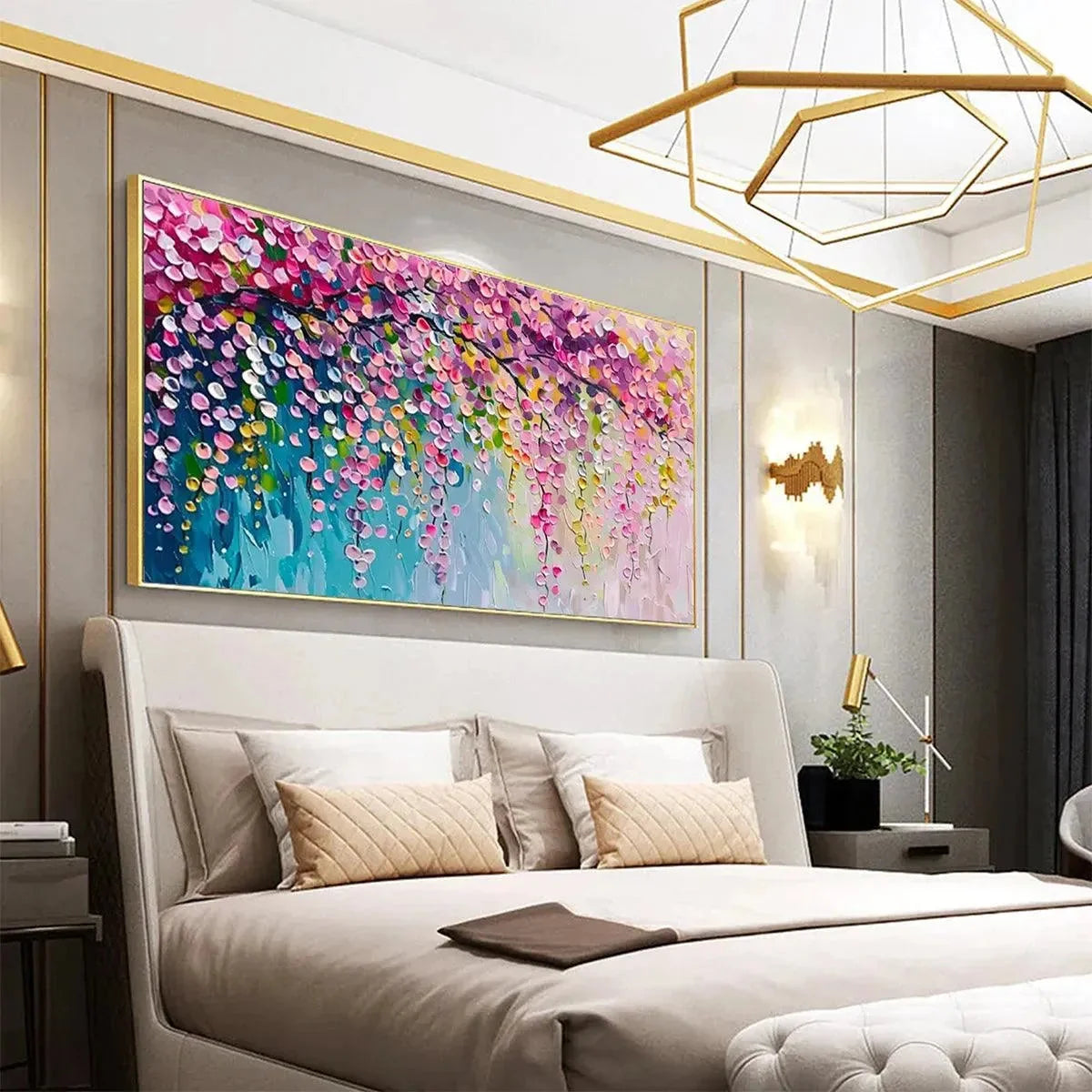 WISTERIA CASCADE | rolled canvas, ready for custom framing