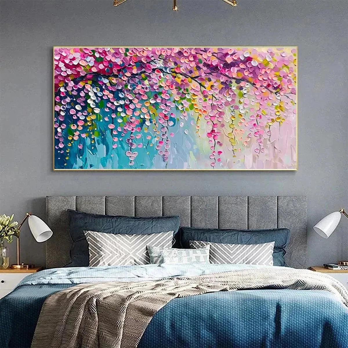 WISTERIA CASCADE | multi-color palette, original  art