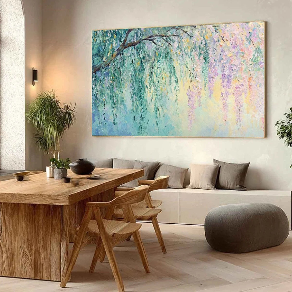 WISTERIA WHISPER | black frame version on white wall