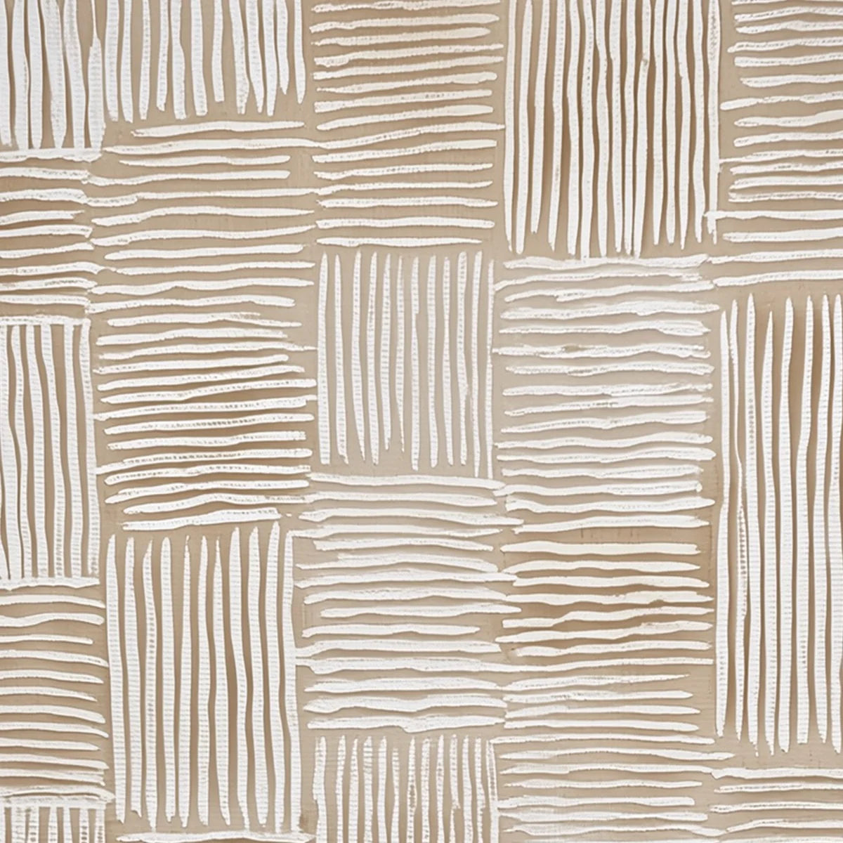WOVEN CALM | rectangular format, hand-painted canvas edge