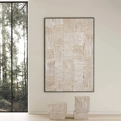 WOVEN CALM | black frame version on white wall