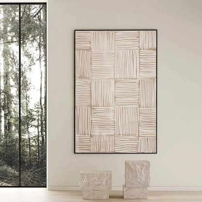 WOVEN CALM | black frame version on white wall