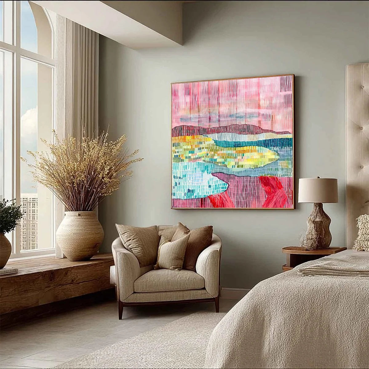 WOVEN HORIZON | multi-color palette, original  art