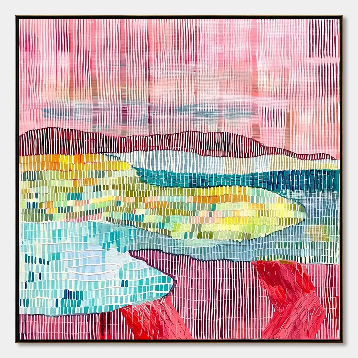 WOVEN HORIZON | hanging in , Abstract wall art