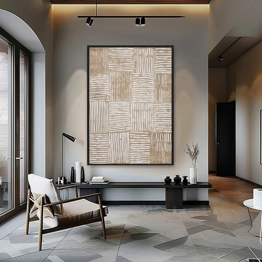 WOVEN RHYTHM: Textured Wabi Sabi Abstract Wall Art