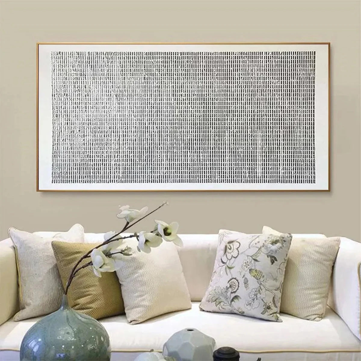 WOVEN TEXTURE | rectangular format, hand-painted canvas edge