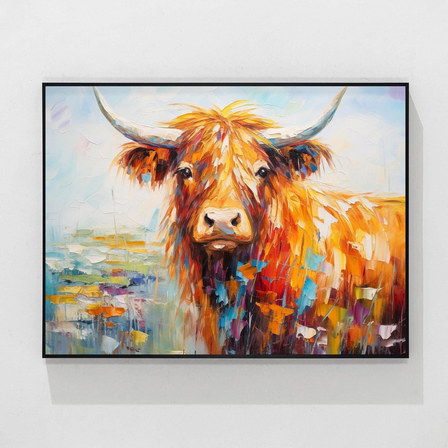 Yak Painting: Textured Pop Art, Farmhouse Animal Wall Decor #9