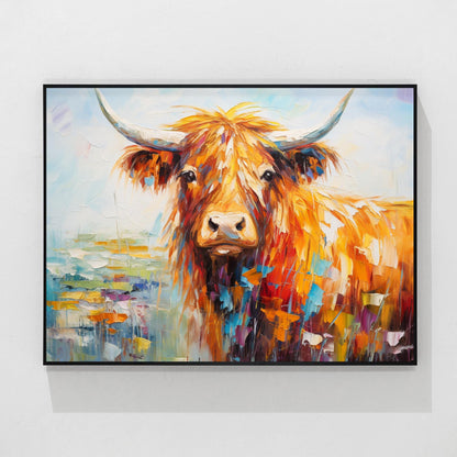 Yak Painting: Textured Pop Art, Farmhouse Animal Wall Decor #9