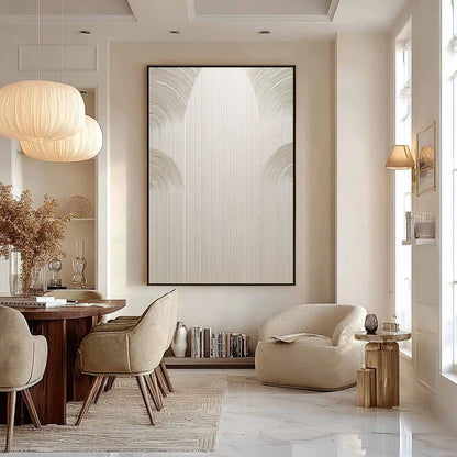 ZENITH | gold frame stretched on neutral wall