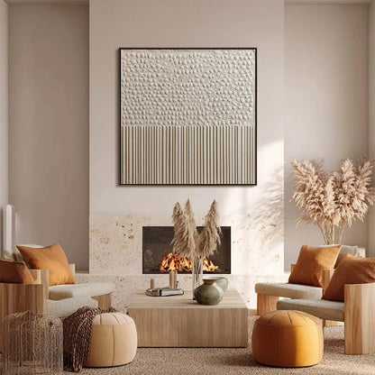 ZENITH | gold frame stretched on neutral wall