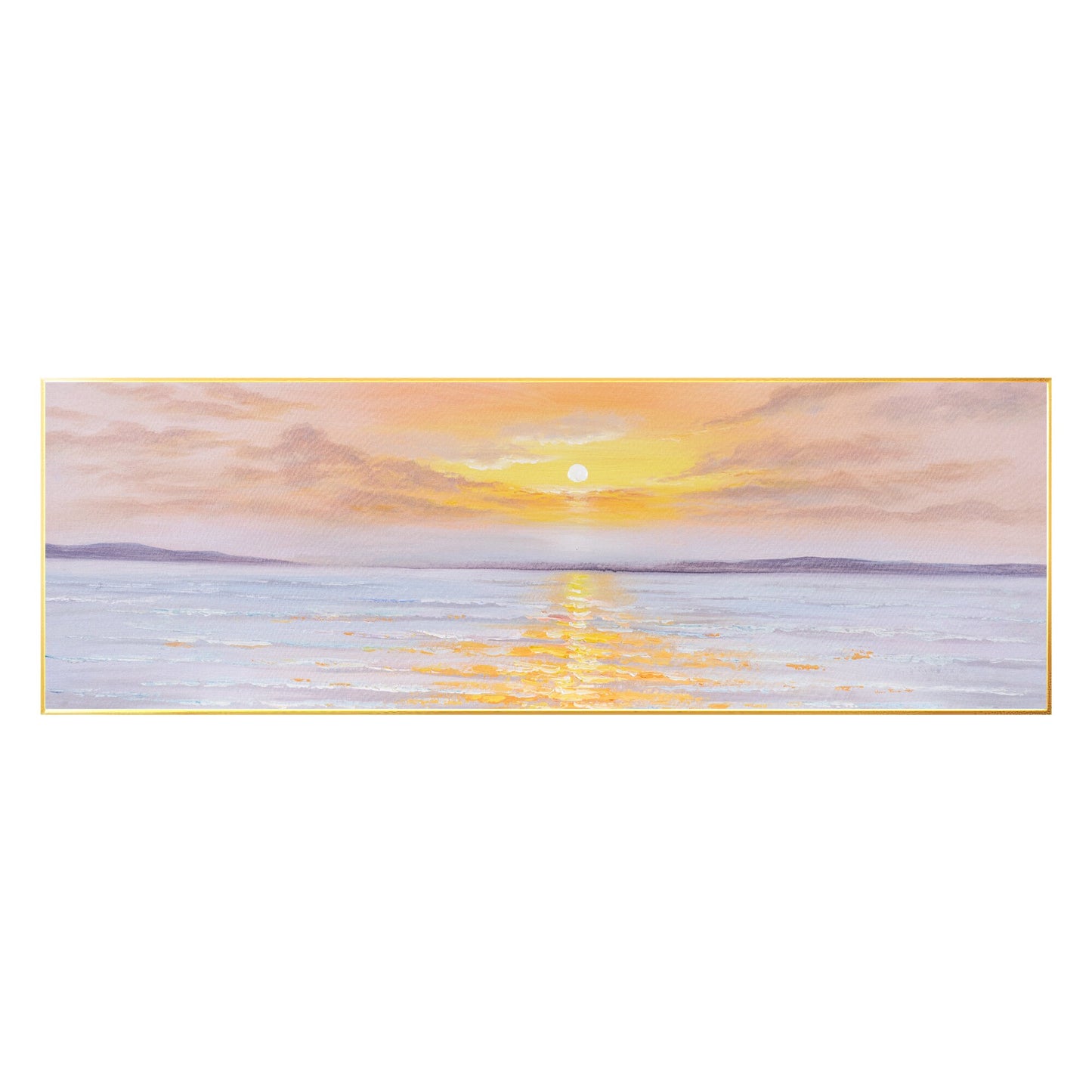 Zonsopgang zonsondergang textuur origineel schilderij canvas, woonkamer lange sm #8