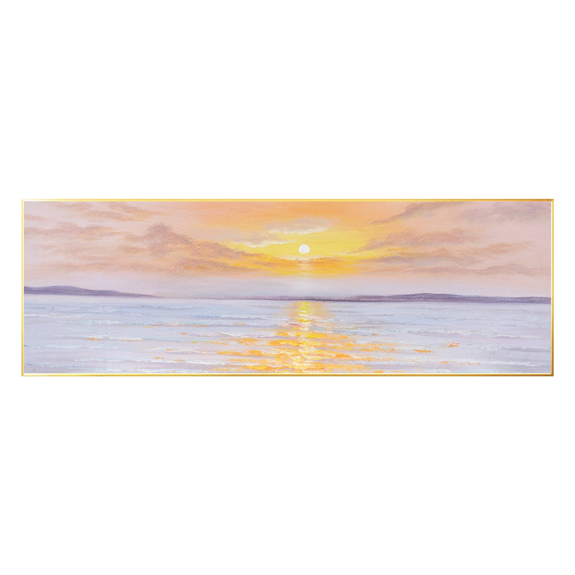 Zonsopgang zonsondergang textuur origineel schilderij canvas, woonkamer lange sm #8